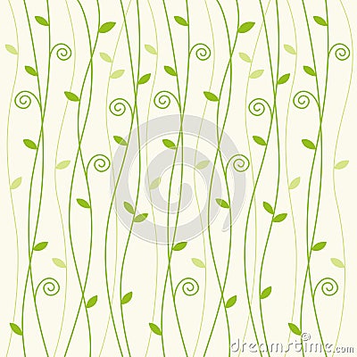 Green vine pattern Vector Illustration