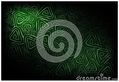 Green Vintage Wallpaper with Triangle Spiral Pattern Background Vector Illustration