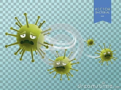 Green virus collection Vector Illustration