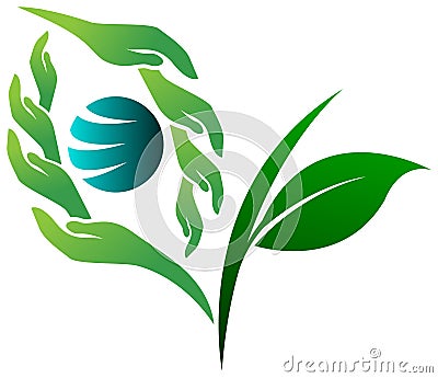 Green vision logo Vector Illustration