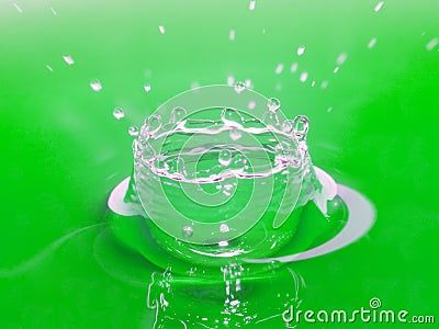 Green water bowl Stock Photo