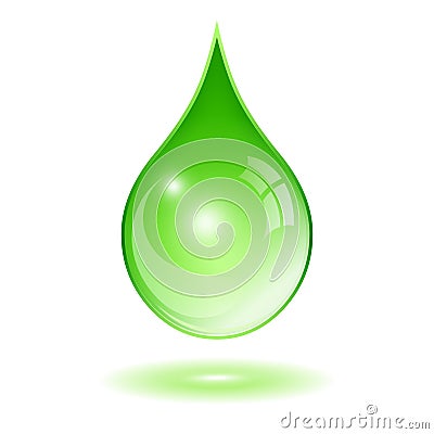 Green water drop Vector Illustration