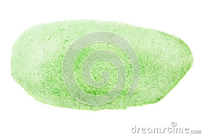 Green watercolor brush stroke Stock Photo