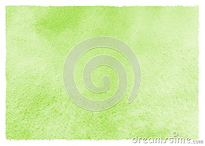 Green watercolor spring, Easter background with artistic edges Stock Photo