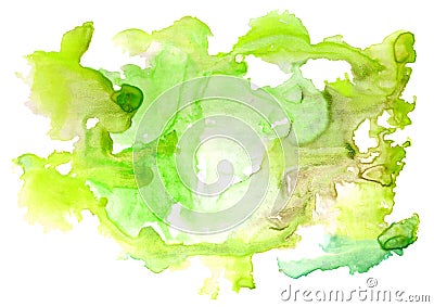 Green watery illustration. Cartoon Illustration