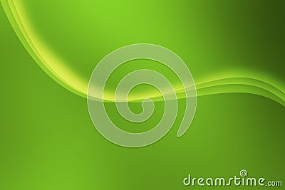 Green Waves Illustration Stock Photo