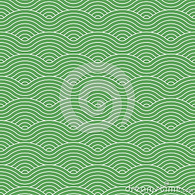 Green vector curvy waves pattern Vector Illustration