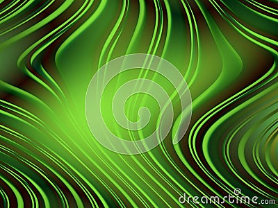Green wavy abstract background Stock Photo