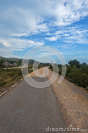 The green way from Benicassim to Oropesa Stock Photo