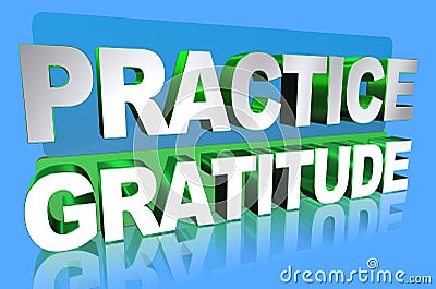 Practice gratitude Stock Photo