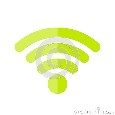 Green wifi vector icon Vector Illustration