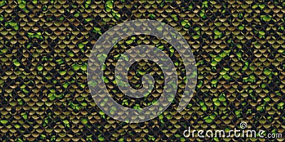 Green wild snake leather seamless textures. Reptile skin background. Reptilian scale pattern. Snakeskin surface. Dangerous Stock Photo