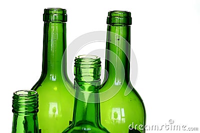 Green Wine Bottle Stock Photo