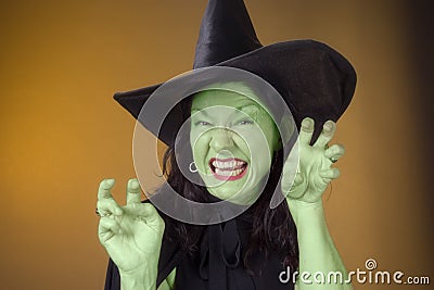 Green Witch Stock Photo