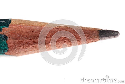 Green wood pencil macro Stock Photo