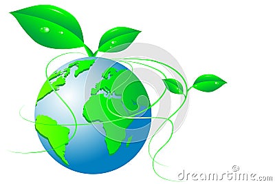 Green World Vector Illustration