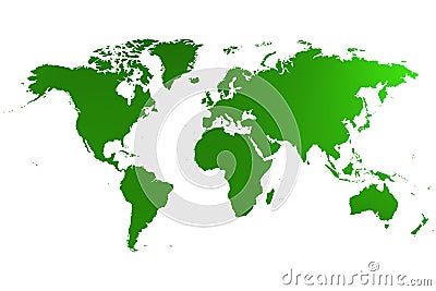 Green worldmap Stock Photo