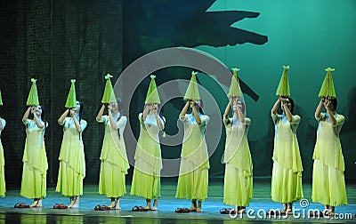 Green years-The second act of dance drama-Shawan events of the past Editorial Stock Photo