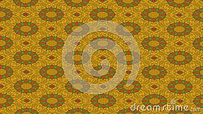 Golden yellow vintage mosaic geometric pattern Stock Photo
