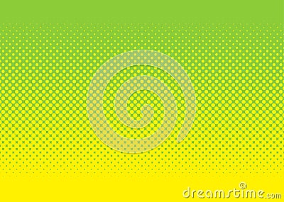 Green and yellow halftone pattern Vector Illustration