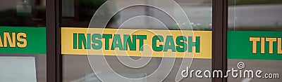 Cash in an Instant Sign Stock Photo