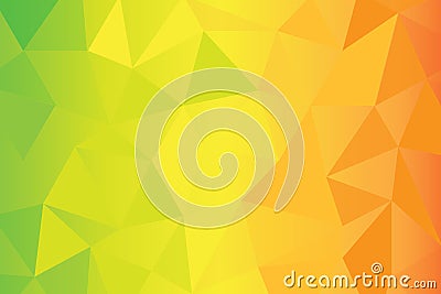 Green , yellow orange poly background Stock Photo