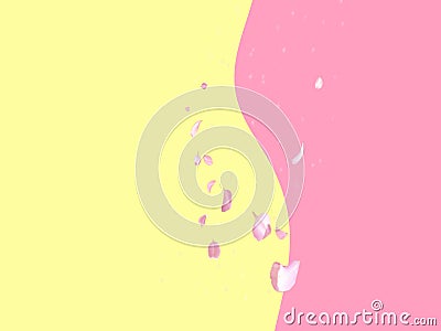 Pink yellow light blue abstract abstract modern background design banner template art composition Cartoon Illustration
