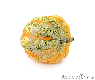 Green and yellow striped Festival squash Stock Photo