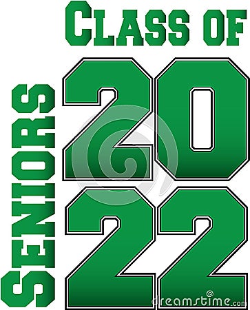 Green class of 2022 Vector Illustration