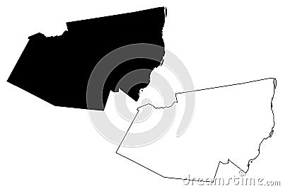 Greene County, New York State U.S. county, United States of America, USA, U.S., US map vector illustration, scribble sketch Vector Illustration