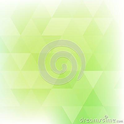 Greenery background textured by triangles. Green pattern Stock Photo