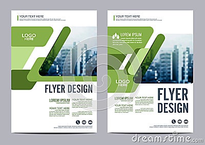 Greenery Brochure Layout design template. Annual Report Flyer Leaflet cover Presentation Vector Illustration