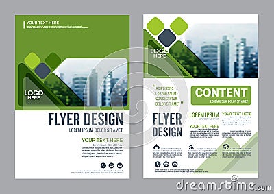 Greenery Brochure Layout design template. Annual Report Flyer Leaflet cover Presentation Vector Illustration