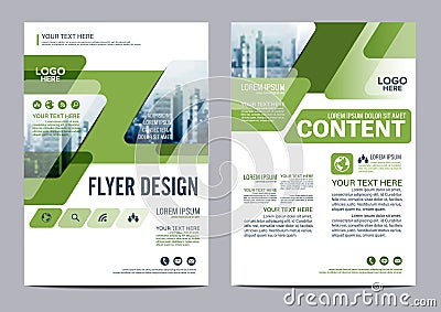 Greenery Brochure Layout design template. Annual Report Flyer Leaflet cover Presentation Vector Illustration