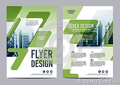 Greenery Brochure Layout design template. Annual Report Flyer Leaflet cover Presentation Vector Illustration