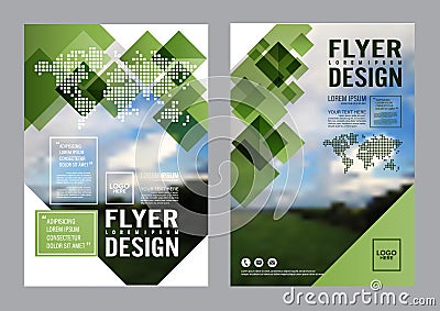 Greenery Brochure Layout design template. Annual Report Flyer Leaflet cover Presentation Modern background. illustration vector Vector Illustration