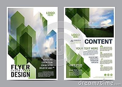 Greenery Brochure Layout design template. Vector Illustration