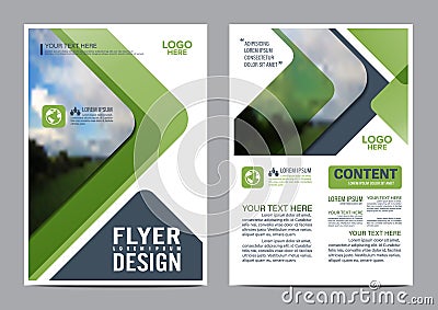 Greenery Brochure Layout design template. Vector Illustration