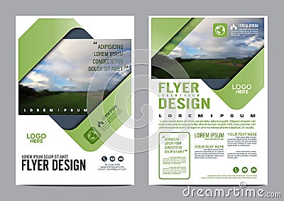 Greenery Brochure Layout design template. Vector Illustration