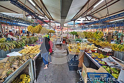 greengrocer of Chow Kit Market of Kuala Lumpur Editorial Stock Photo