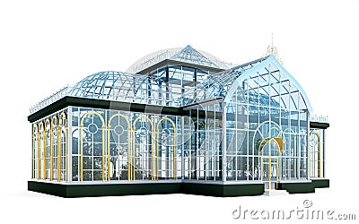 Greenhouse botanical 3d Cartoon Illustration