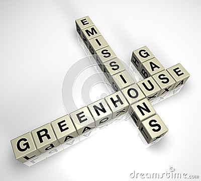 Greenhouse Gas Emissions Puzzle 2 Stock Photo