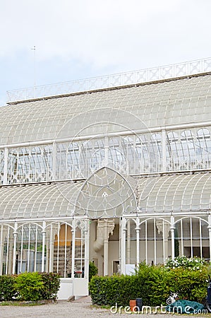 Greenhouse structure of Horticultural Garden in Florence, Italy Stock Photo