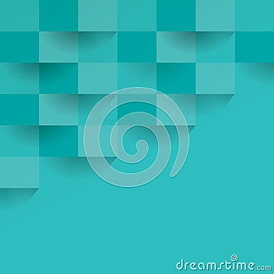 Greenish blue geometric vector background. Vector Illustration