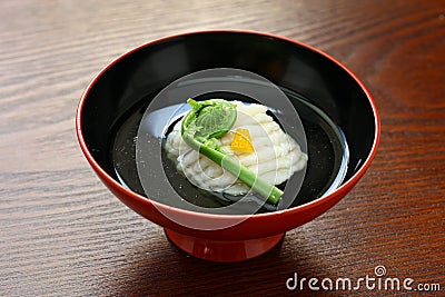 Greenling soup, ainame-wan, japanese kaiseki cuisine Stock Photo