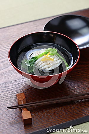 Greenling soup, ainame-wan, japanese kaiseki cuisine Stock Photo