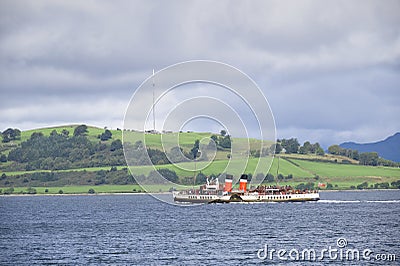 Greenock, Scotland, UK, September 11th 2021, The Waverley paddle steamboat full of tourists travelling from Glasgow to Editorial Stock Photo