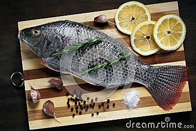 Fish for baking in the oven Stock Photo