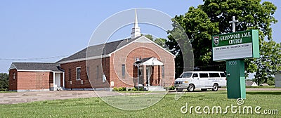 Greenwood African Methodist Church, Millington, TN Editorial Stock Photo