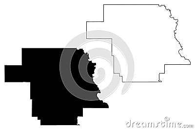 Greer County, Oklahoma State U.S. county, United States of America, USA, U.S., US map vector illustration, scribble sketch Greer Vector Illustration